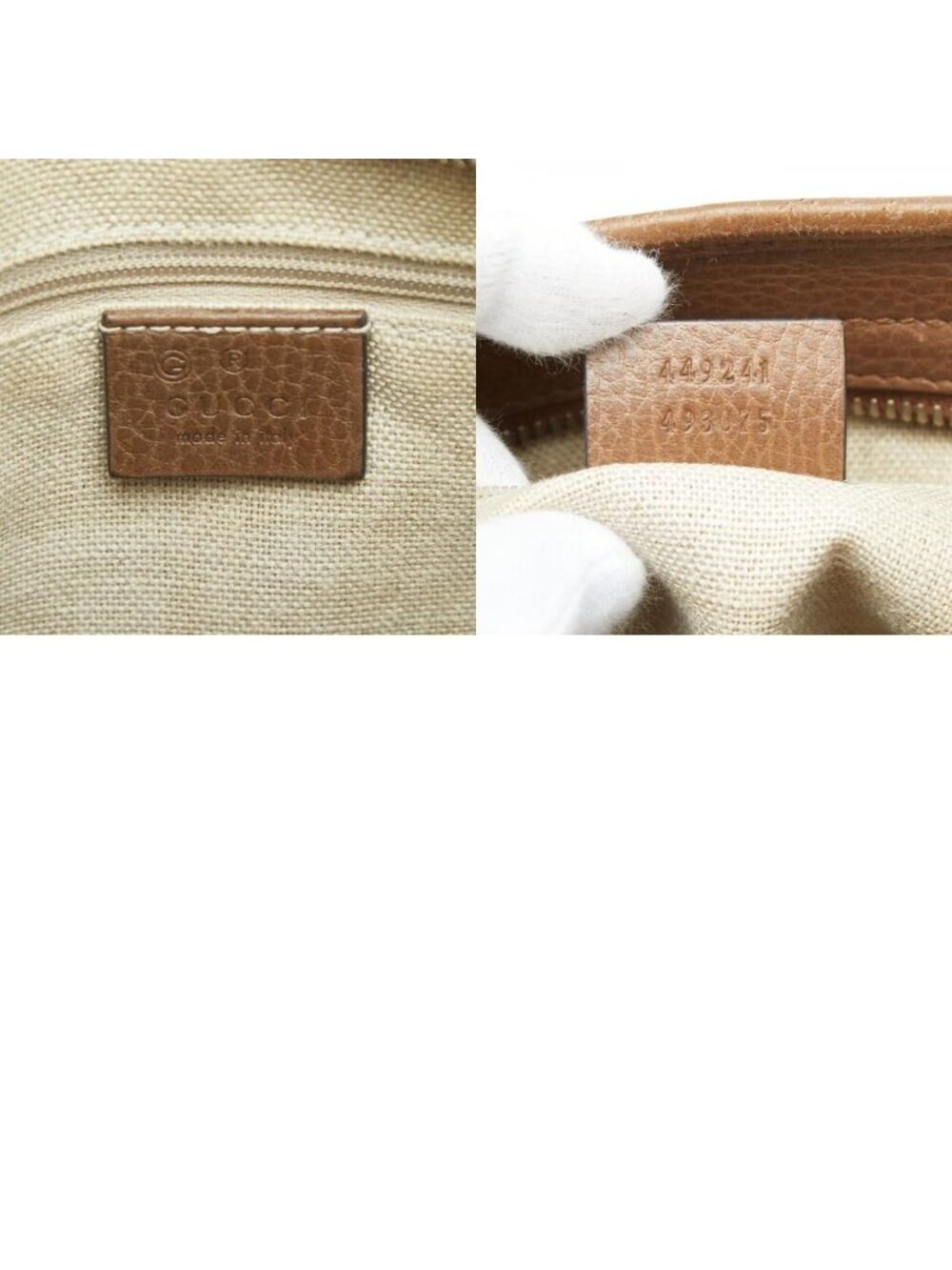 Gucci GG Canvas 2-Way Shoulder Bag Brown Beige Leather - Picture 10 of 10
